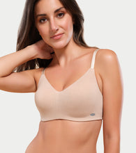 Load image into Gallery viewer, Enamor Ultra-Smoothing Women's Cotton Everyday T-Shirt Bra - No-Pinch, Hidden Lift, Non Padded, Wirefree, High Coverage - A027 (Pale Skin)