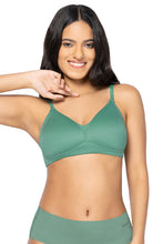 Load image into Gallery viewer, Amante Smooth Plunge Padded Non-Wired Bra - Malachite Green 04801