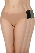 Load image into Gallery viewer, Amante Solid Low Rise Hipster Panties (Pack of 3) 43001