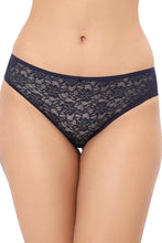 Load image into Gallery viewer, Amante Floral Romance Three-Fourth Coverage Low Rise Bikini Panty - Midnight 10306