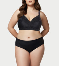 Load image into Gallery viewer, Enamor BambooBliss Lace Back Boyshorts, Mid Rise, Full Back Coverage - IP26 (Black)