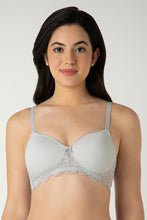 Load image into Gallery viewer, Amante Lace Elegance Padded Non-Wired Bra - Micro Chip 87701