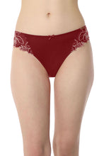 Load image into Gallery viewer, Amante Floral Chic Bikini Panty - Red Berry & Sepia Rose 101501