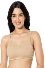 Load image into Gallery viewer, Amante Cotton Smooth Back Solid Non Padded Non-Wired Support bra - Sandalwood 93301