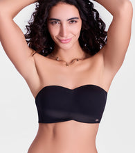 Load image into Gallery viewer, Enamor The Strapless Balconette T-Shirt Bra - Padded, Non-Wired, Medium Coverage - A129 (Jet Black)