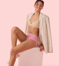 Load image into Gallery viewer, Enamor IP01 Innovations Bamboo Bliss, Anti Rash, All Day Comfort, Mid Waist Brief Panty for Women - Super Soft, Naturally Absorbent, Antimicrobial with Stain release, Inner Elastic, Full Coverage- Pack of 1 (Rose Blush)