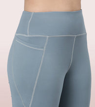 Load image into Gallery viewer, Enamor High Rise Full Length Pull on Boot Cut Active Pant For Women - Relaxed Fit, Quick Dry, Antimicrobial - A402 (Goblin Blue)