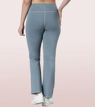 Load image into Gallery viewer, Enamor High Rise Full Length Pull on Boot Cut Active Pant For Women - Relaxed Fit, Quick Dry, Antimicrobial - A402 (Goblin Blue)