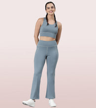 Load image into Gallery viewer, Enamor High Rise Full Length Pull on Boot Cut Active Pant For Women - Relaxed Fit, Quick Dry, Antimicrobial - A402 (Goblin Blue)