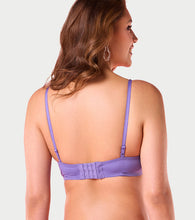 Load image into Gallery viewer, Enamor F192 Padded Wire-Free High Coverage Scallop Wave Balconette - Blue Wave