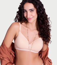Load image into Gallery viewer, Enamor Ultra Smooth T-Shirt Bra - Padded, Non-Wired, Full Coverage - A127 (Soft Skin/Jet Black)-Pack of 2