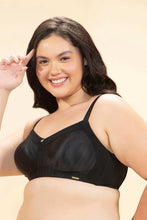 Load image into Gallery viewer, Amante Contoured Comfort Non-Padded Non-Wired Support Bra - Black 103801