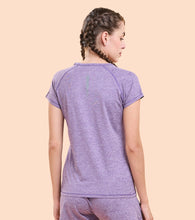 Load image into Gallery viewer, Enamor Athleisure Womens E089-Short Sleeve Scoop Neck Slim Active Graphic Tee