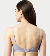 Load image into Gallery viewer, Enamor Innovations CloudSoft, Invisi Neckline Women's Cotton Everyday T-Shirt Bra - Padded, Wirefree, Medium Coverage - A032 (Silver Lilac)