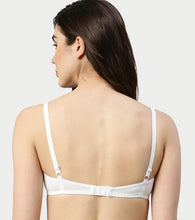 Load image into Gallery viewer, Enamor Supima Cotton Women's Plunge Lift Everyday T-Shirt Bra - Extra Comfort, Padded, Wirefree, Medium Coverage - A039 (White)