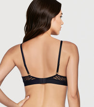 Load image into Gallery viewer, Enamor Lit Balconette Bra for Women Padded, Wire-Free, Medium Coverage, Lace Jacquard on Cups - SMB02 (Black)
