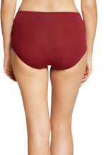 Load image into Gallery viewer, Amante Solid High Rise Seamed Full Brief Panty - Port Wine 75201