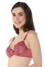 Load image into Gallery viewer, Amante Sheer Luxe Padded Wired Demi Bra - Autumn Rose & Dusty Rose 101801