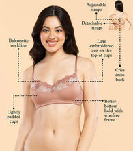 Load image into Gallery viewer, Enamor F144 Luxe Wirefree Balconette Bra - Padded, Medium Coverage