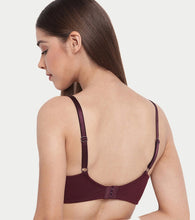 Load image into Gallery viewer, Enamor Ultra-Smoothing Women's Cotton Everyday T-Shirt Bra - No-Pinch, Hidden Lift, Non Padded, Wirefree, High Coverage - A027 (Grapewine)