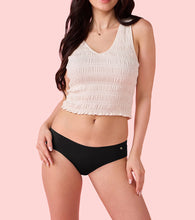 Load image into Gallery viewer, Enamor PB40 Innovations Invisi, All Day Comfort, Low Waist Bikini Panty for Women - No Visible Panty Lines, Sweat wicking, Free Cut, Regular Coverage - Pack of 1 (Jet Black)