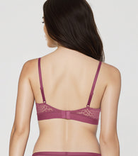 Load image into Gallery viewer, Enamor Lit Balconette Bra for Women Padded, Wire-Free, Medium Coverage, Lace Jacquard on Cups - SMB02 (Dusky Mauve)