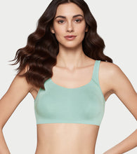 Load image into Gallery viewer, Enamor BambooBliss Pop-on Bra, Non-Padded, Wirefree, High Coverage - IB06 (Jet Black/Jade Green)-Pack of 2