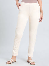 Load image into Gallery viewer, Go Colors Ecru Ponte Smart Fit Kurti Pant