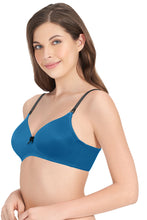 Load image into Gallery viewer, Amante Smooth Dreams Padded Non-wired T-shirt Bra - Mykonos Blue 82301