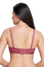Load image into Gallery viewer, Amante Satin Touch Strapless Padded wired Lace Bra - Autumn Rose 88101