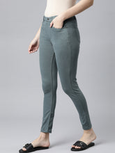Load image into Gallery viewer, Go Colors Ocean Green Cotton Polyester Super Stretch Jeggings