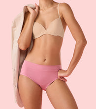 Load image into Gallery viewer, Enamor IP01 Innovations Bamboo Bliss, Anti Rash, All Day Comfort, Mid Waist Brief Panty for Women - Super Soft, Naturally Absorbent, Antimicrobial with Stain release, Inner Elastic, Full Coverage- Pack of 1 (Rose Blush)