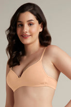 Load image into Gallery viewer, Amante Smooth Style Padded Non-Wired Cotton Bra - Sandalwood