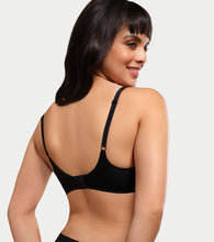 Load image into Gallery viewer, Enamor Innovations Invisibra, Ultra smooth, Flexi Wire Lift, Bonded, Women's T-Shirt Bra - Seamless, No-Pinch, Padded, Wirefree, Medium Coverage - F084 (Black)