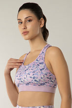 Load image into Gallery viewer, Amante Energize Medium Impact Racerback Sports Bra - Digital Floral Print 98701