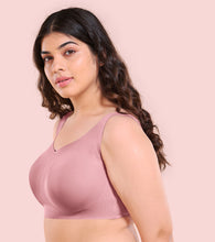 Load image into Gallery viewer, Enamor Innovations Invisi Minimizer, Ultra Smooth, Bonded, Mframe, Women's T-Shirt Bra - Seamless, No-Pinch, No-dig, Padded, Wirefree, Full Coverage- IO03(Available in Plus Sizes) (Nostalgia Rose)