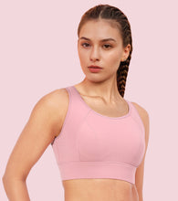 Load image into Gallery viewer, Enamor Crew Neck Sleeveless Crop length Sports Bra For Women - Hook & Eye Closure, Hugged Fit - A205 (Lilas)