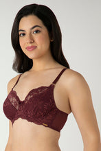 Load image into Gallery viewer, Amante Luxe Support Non-Padded Wired Bra - Windsor Wine 101601