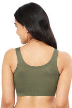 Load image into Gallery viewer, Amante Skins Solid Non Padded Non-Wired Scoop Neck Cami Bra - Slate Green 83301