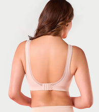 Load image into Gallery viewer, Enamor Innovations Flexifree, Plunge, Ultra Comfort Women's Bralette - No-Pinch, No-Dig, 360 Degree Flex, Seamless Lift, Fixed cup, Padded, Wirefree, High Coverage - F137 (Almond Skin)