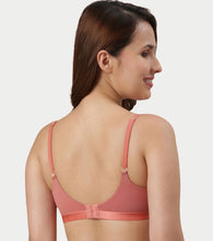 Load image into Gallery viewer, Enamor Innovations CloudSoft, Invisi Neckline Women's Cotton Everyday T-Shirt Bra - Padded, Wirefree, Medium Coverage - A032 (Rosette)