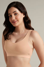 Load image into Gallery viewer, Amante Easy Slip-On Non-Padded Non-Wired Cotton Bra - Sandalwood