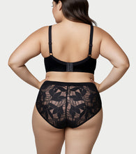 Load image into Gallery viewer, Enamor BambooBliss Lace Back Boyshorts, Mid Rise, Full Back Coverage - IP26 (Black)