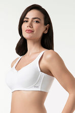 Load image into Gallery viewer, Amante Cotton Smooth Back Solid Non-Padded Non-Wired Support Bra - White 93301