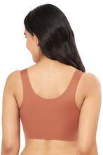 Load image into Gallery viewer, Amante Skins Support Solid Non Padded Non-Wired Scoop Neck Cami Bra - Caramel Nude 83501