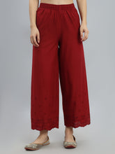 Load image into Gallery viewer, Go Colors Light Maroon 100% Cotton Hakoba Wide Pant