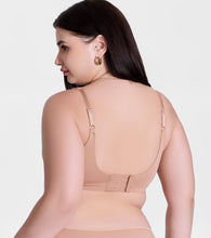Load image into Gallery viewer, Enamor Innovations Cloudsoft Invisi Bonded Neck Women's Everyday Cotton Minimizer Bra - Padded , Wirefree, Full Coverage - A064 (Available in Plus Size) (Honey Beige)