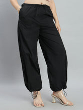 Load image into Gallery viewer, Go Colors Black Parachute Pants