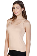 Load image into Gallery viewer, Amante Broad Straps Body Hugging Modal Vest - Nude 77101
