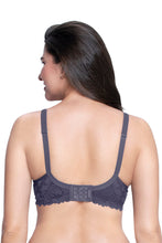 Load image into Gallery viewer, Amante Strappy Bliss Solid Padded wired Lace Bra - Graystone 88201
